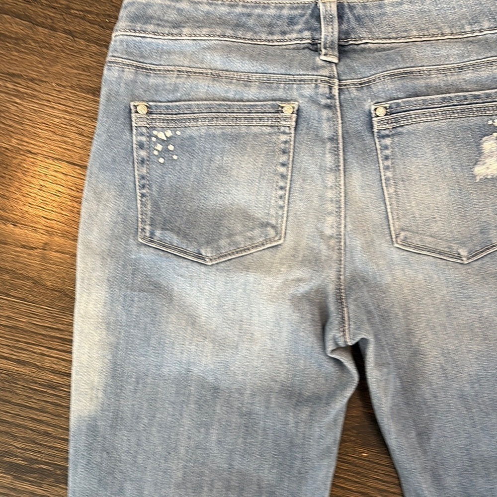 Light Blue Distressed Women Jeans by White House Black Market (size 0) - Picture 8 of 9